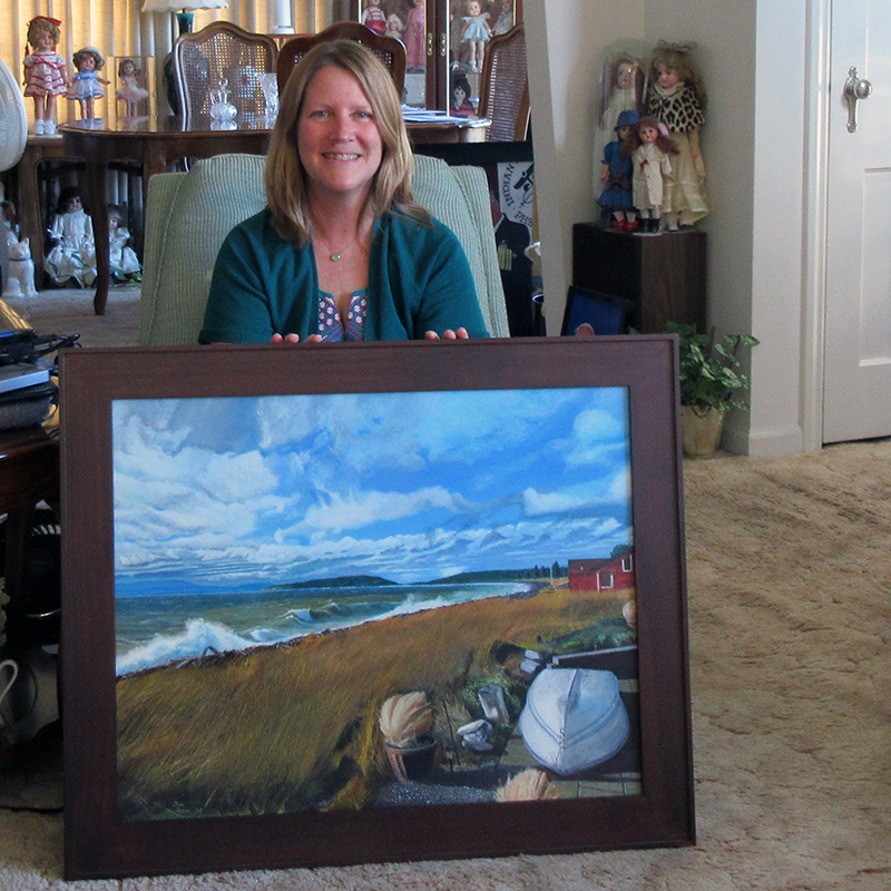 Denise and her painting